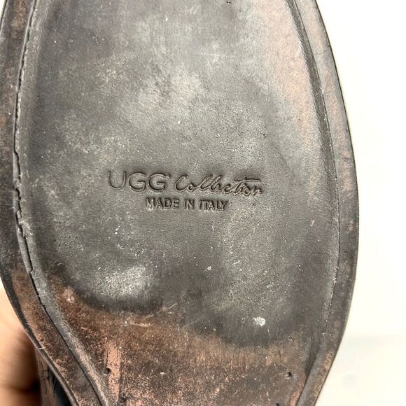 UGG Collection Nicoletta Scored Over-the-Knee Black Leather Boot size 6 1/2 - Picture 13 of 16